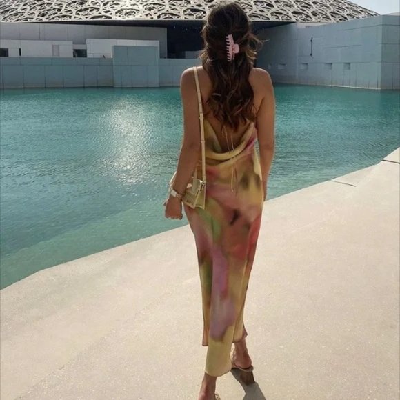 Zara Tie Dye Slip Dress - Picture 3 of 16